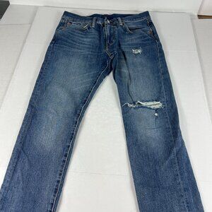 Levi's Jeans Men's 31X29* 512 Slim Tapered Blue Faded Dirtressed Denim Tag 31x32